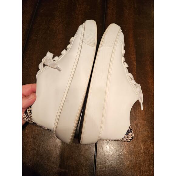 Vince white leather snake detail sneakers size 8.5 - Picture 6 of 9